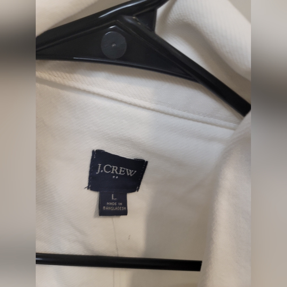 J.Crew White Denim Jacket Size Large New NWT - Picture 4 of 7